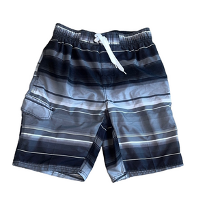 Kanu Surf Gray striped Swim Trunks